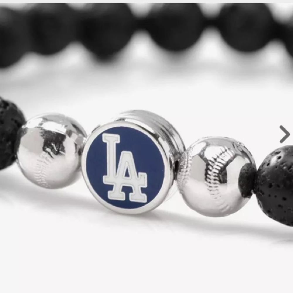 MLB Lava Rock Stretch Fan Bracelet - Picture 3 of 3